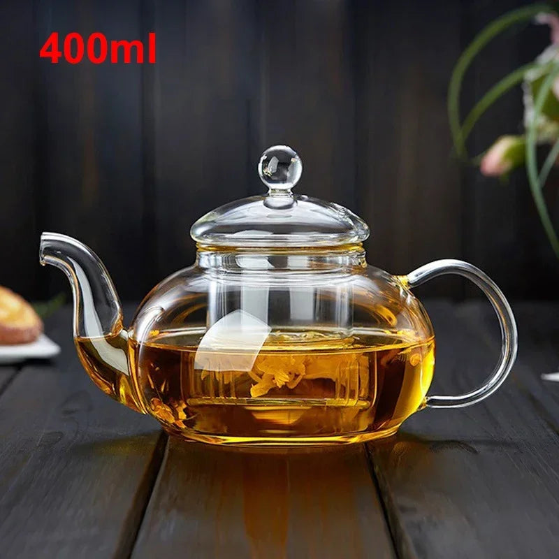 Filterable  Glass Teapot