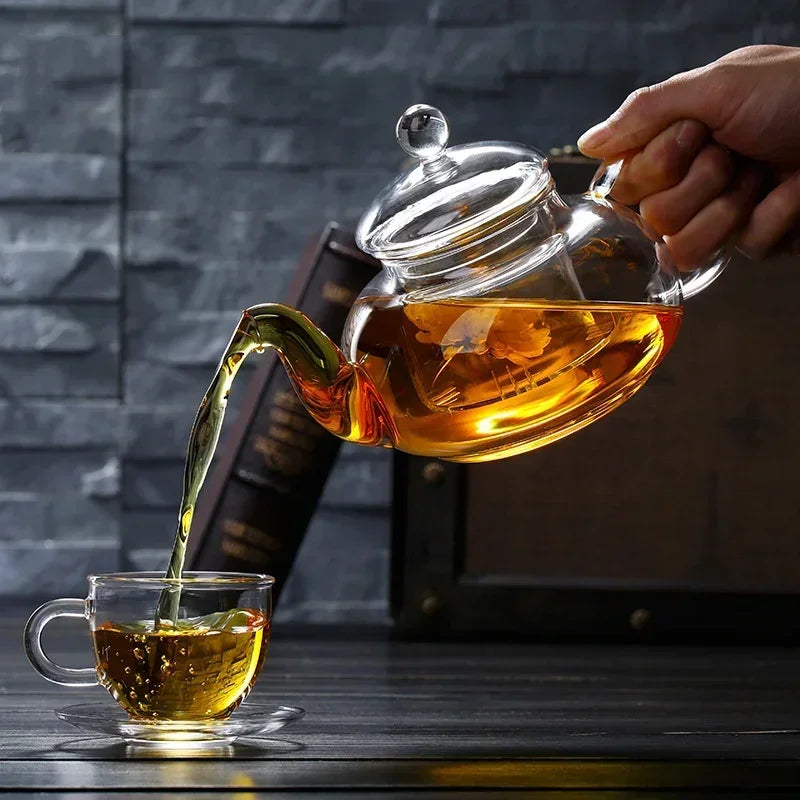 Filterable  Glass Teapot